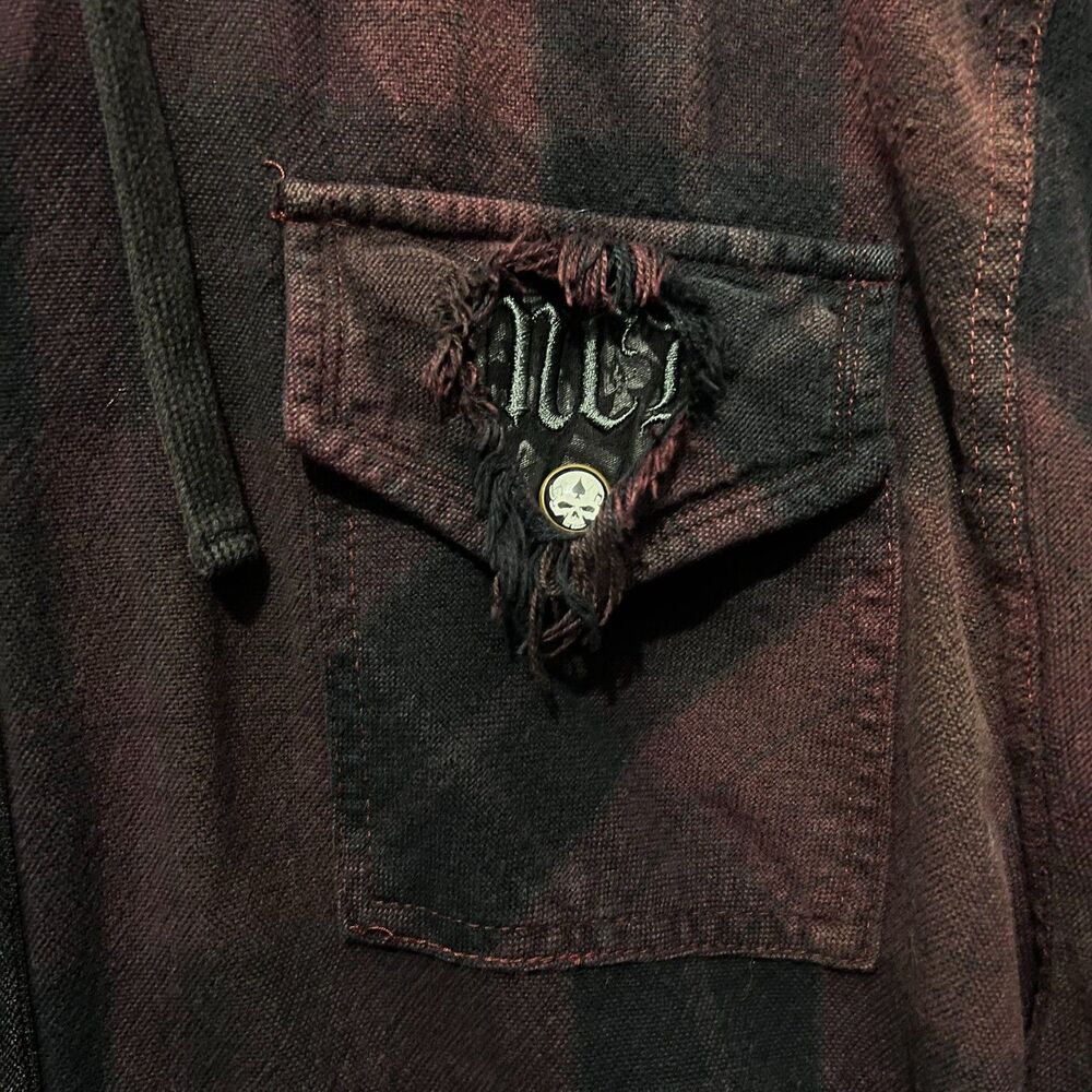 MCD More Core Division Vintage Y2K Grunge Skater Punk Plaid Hoodie Mens XL - Picture 7 of 10